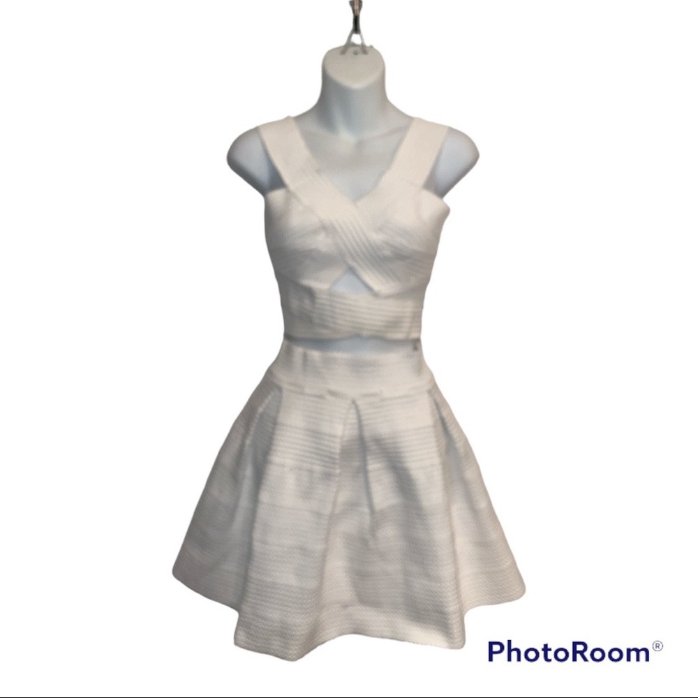 Charlotte Russe white top & Skirt Set size small